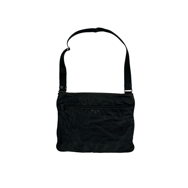 Prada Large Nylon Emblem Side Bag