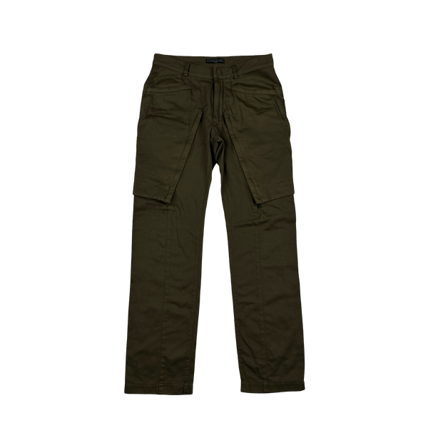 Stone Island 2010 Shadow Project Khaki Cotton Zipped Cargo Trousers - 30"