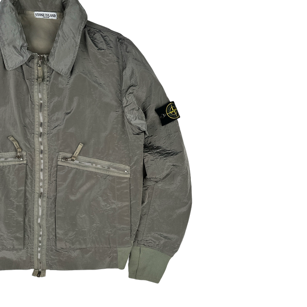 Stone Island 2008 Archive Grey Nylon Metal Bomber Jacket - L