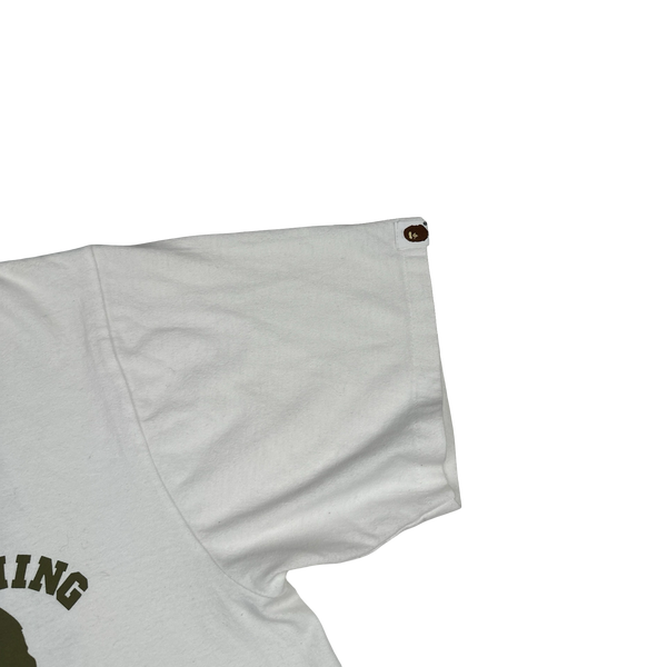 BAPE Stronger Spellout White T Shirt - XL