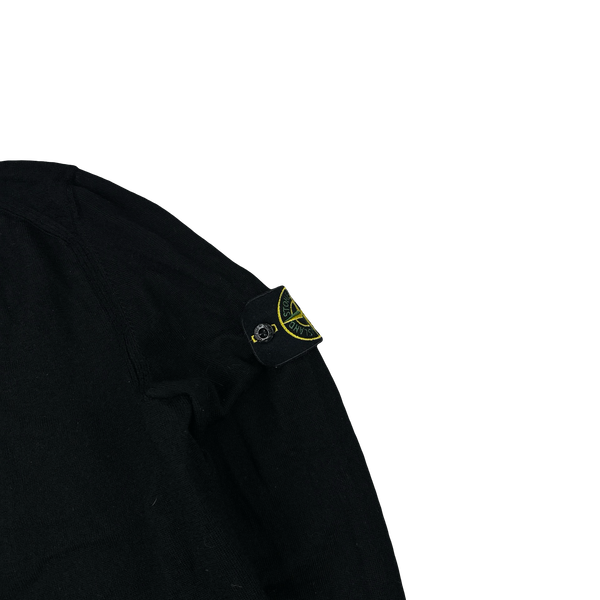 Stone Island 2020 Black Crewneck Wool Knit Jumper - Small