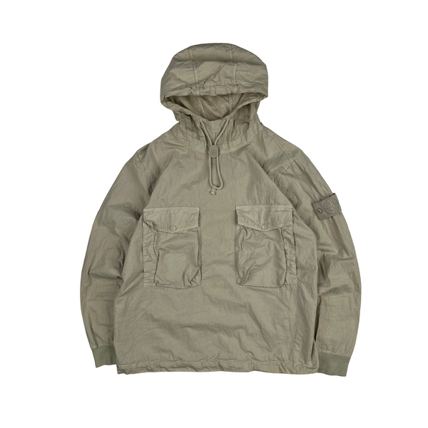 Stone Island 2019 Beige Ghost Piece Cotton Resin Smock - Small