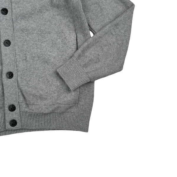 Stone Island 2016 Grey Buttoned Wool Cardigan - Medium