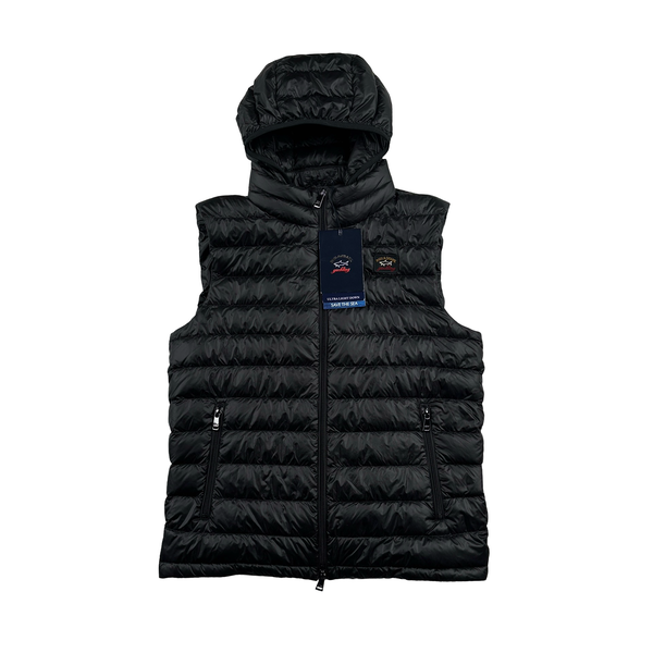 Paul & Shark Black Down Filled Gilet Jacket - Small