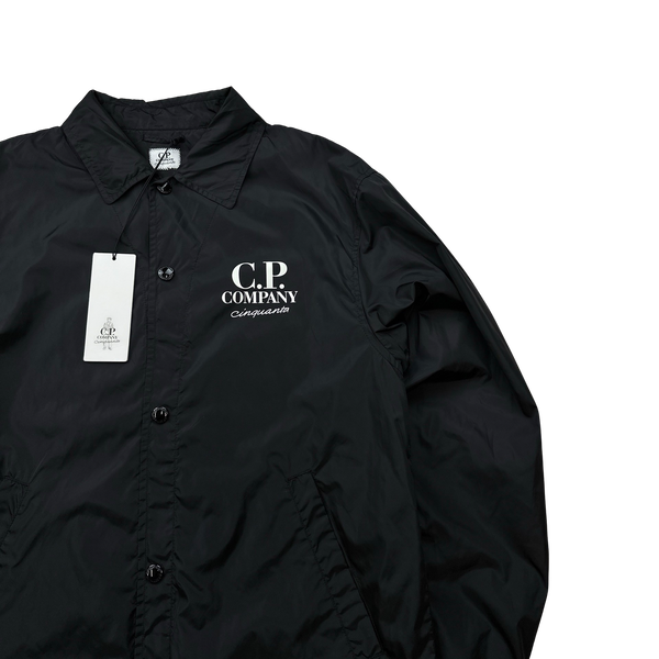 CP Company Cinquanta Nylon Spellout Coach Jacket - Large