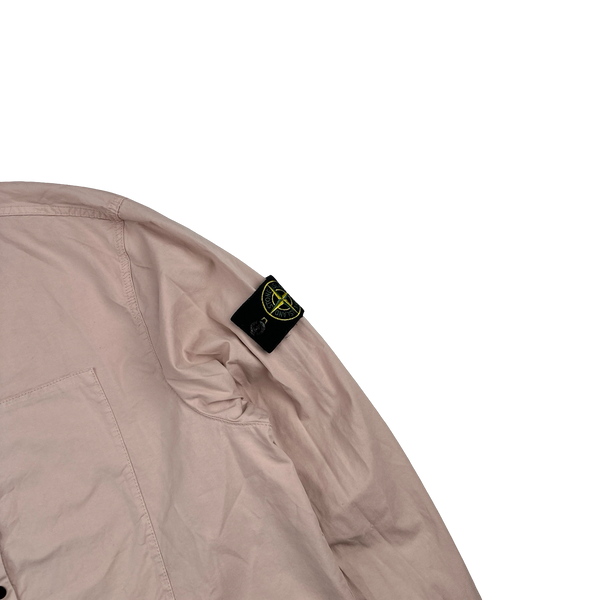Stone Island 2025 New Season Pink Cotton Overshirt - XXL
