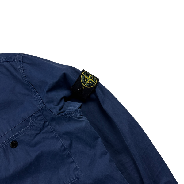 Stone Island 2016 Blue Garment Dyed Overshirt - Large