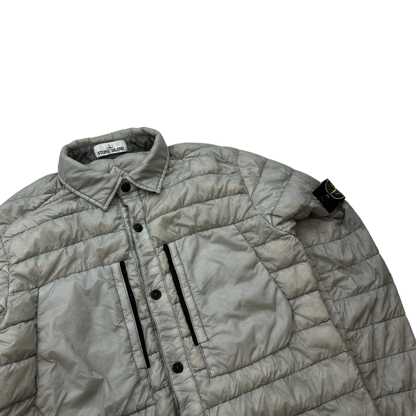 Stone Island Grey Down Filled Overshirt - Medium