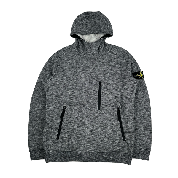 Stone Island 2018 Marl Cotton Pullover Hoodie - Large