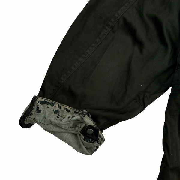 Stone Island Vintage Khaki Green Raso Gommato Long Jacket - XL