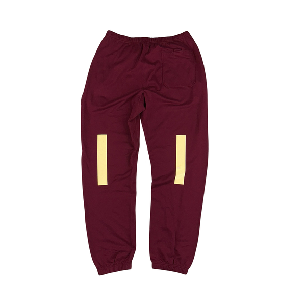 Stone Island 2018 Bordeaux Red Reflective Panel Cotton Joggers - Medium