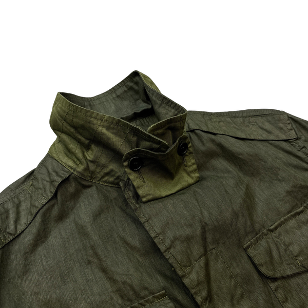 CP Company Green Lino Flax Multi Pocket Field Jacket - XL