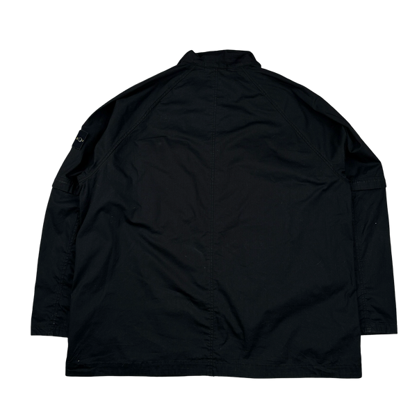 Stone Island 2019 Black Cotton High Neck Overshirt - 3XL