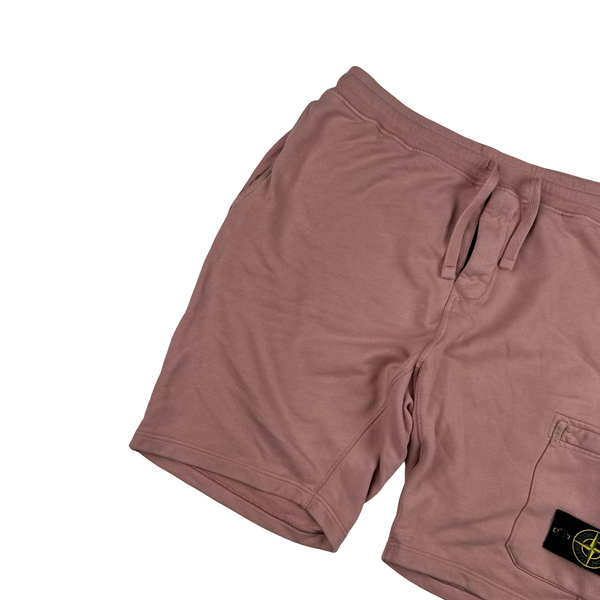 Stone Island 2021 Pink Fleece Cotton Shorts - XL