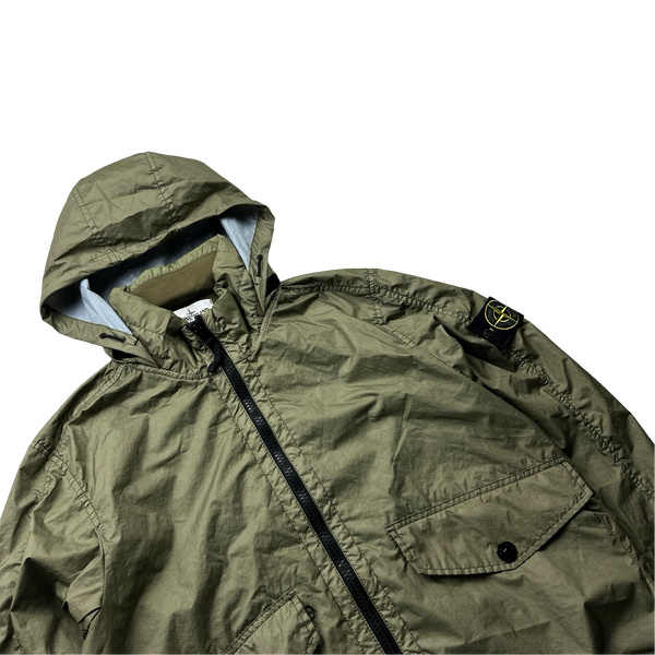 Stone Island Khaki Green Membrana 3L TC Rain Jacket - Large