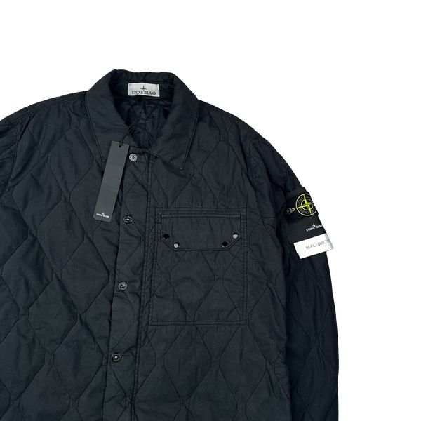 Stone Island 2022 Black 50 Fili Quilted TC Jacket - Large
