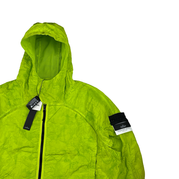 Stone Island Shadow Project 2022 Green Waffle Print Econyl Nylon Metal Jacket - XXL
