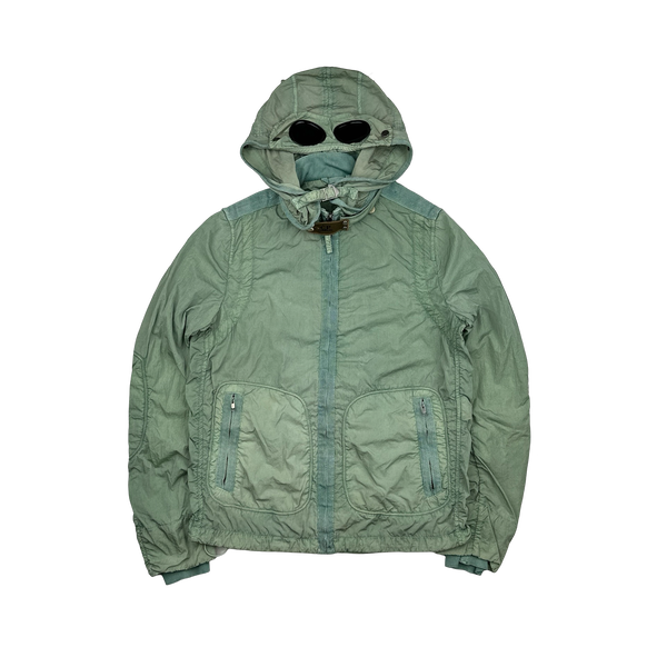 CP Company Chrome Shimmer Goggle Green Jacket - Medium