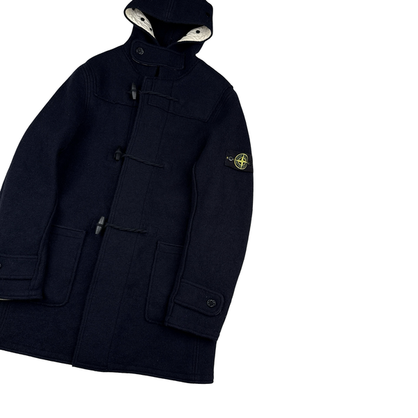 Stone Island 2010 Navy Thick Wool Pea Coat - Large