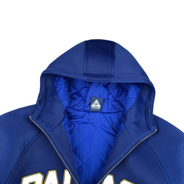 Palace Arctic Blue Mesher Fleece Spellout Jacket - Large