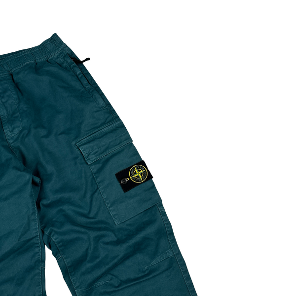 Stone Island 2023 RE T Sea Green Cargo Trousers - 33"
