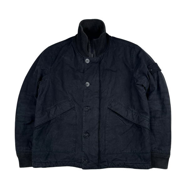 Stone Island 2011 Navy Ghost Piece Ventile Quilted Jacket - XXL