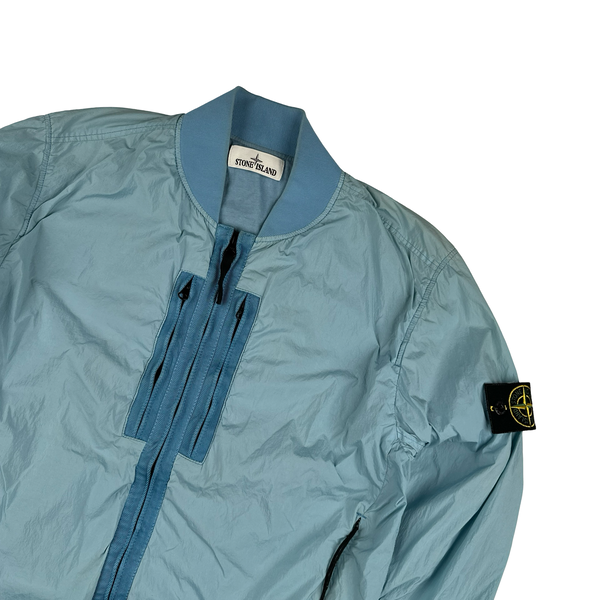Stone Island 2017 Blue Garment Dyed Crinkle Reps Jacket - Medium
