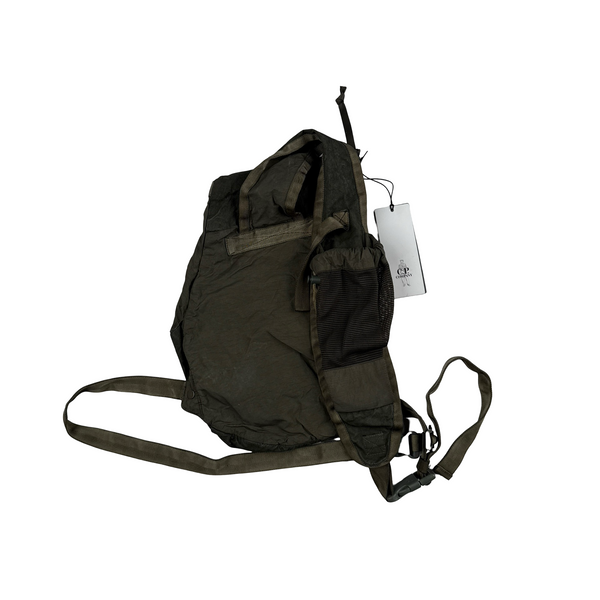 CP Company Khaki Nylon Spellout Cross Body Bag