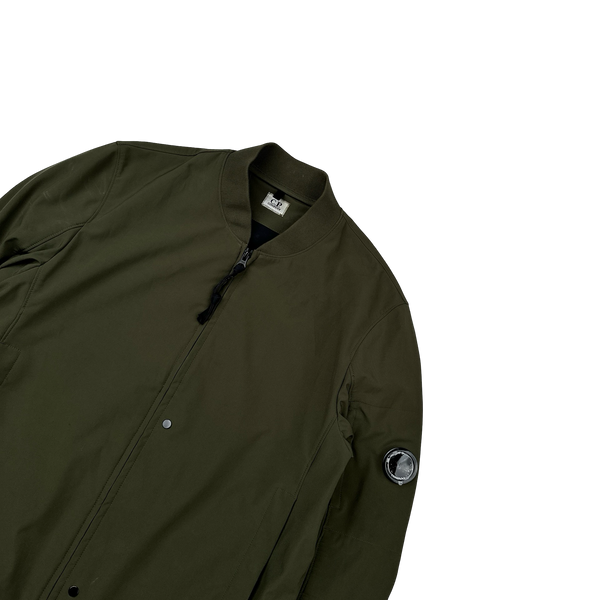 CP Company Khaki Soft Shell Bomber Jacket - Large