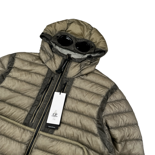 CP Company Beige DD Shell Goggle Jacket - Medium & Large