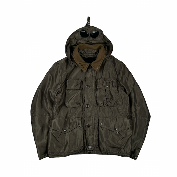CP Company Brown Nysack Shimmer Multipocket Goggle Jacket - XXL