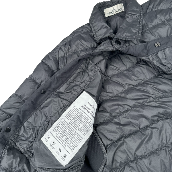 Stone Island 2018 Black Micro Yarn Down Overshirt - Large