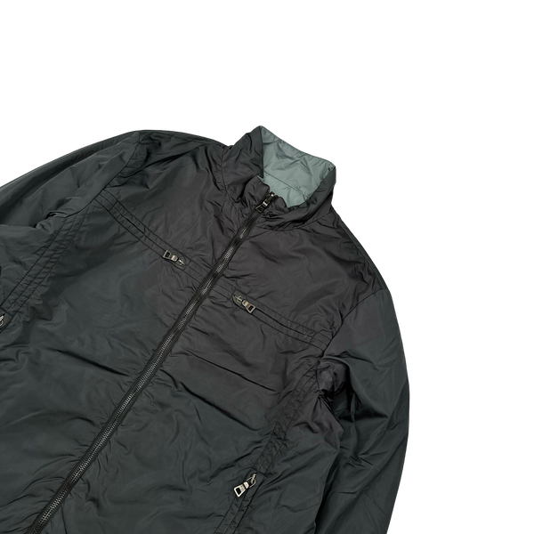 Prada Charcoal/Grey Reversible Jacket - Medium