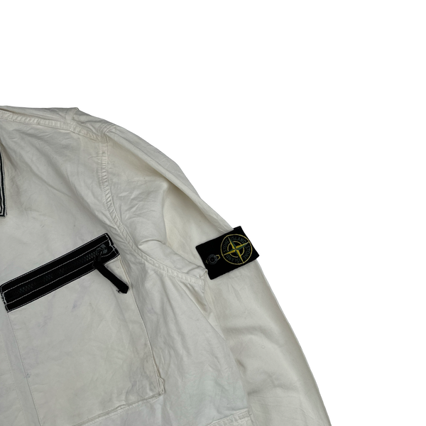 Stone Island 2006 Lino Flax Collared Zipped Bomber Jacket - XL