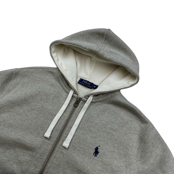 Ralph Lauren Charcoal Grey Zipped Hoodie - Medium