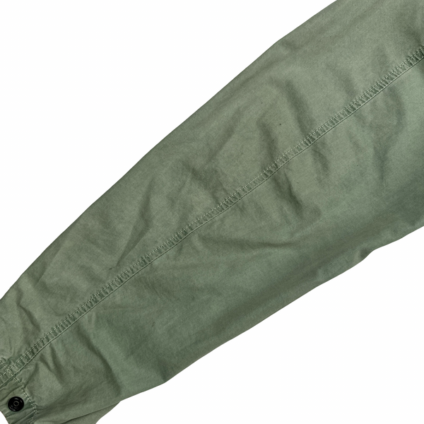 Stone Island 2022 Green Brushed Cotton Zipped Overshirt - XL