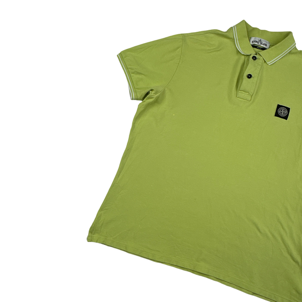 Stone Island 2018 Yellow Green Polo Top - XXL