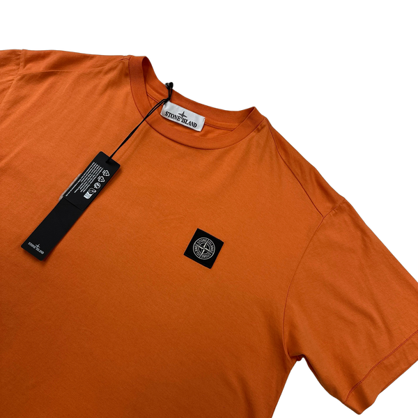 Stone Island 2023 Orange Cotton T Shirt - Medium