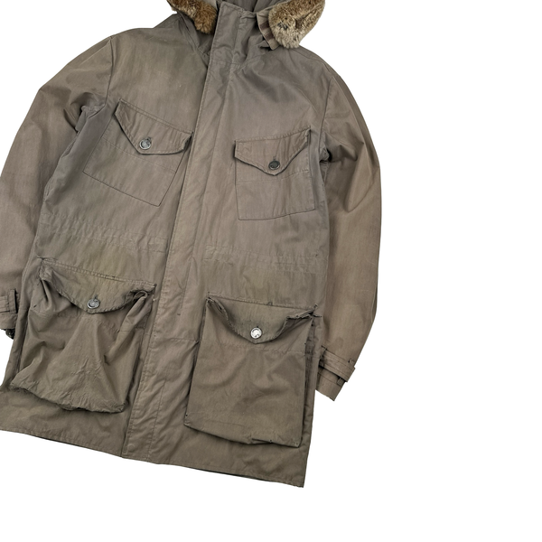 CP Company Vintage 2004 Fur Hooded Parka Jacket - Medium