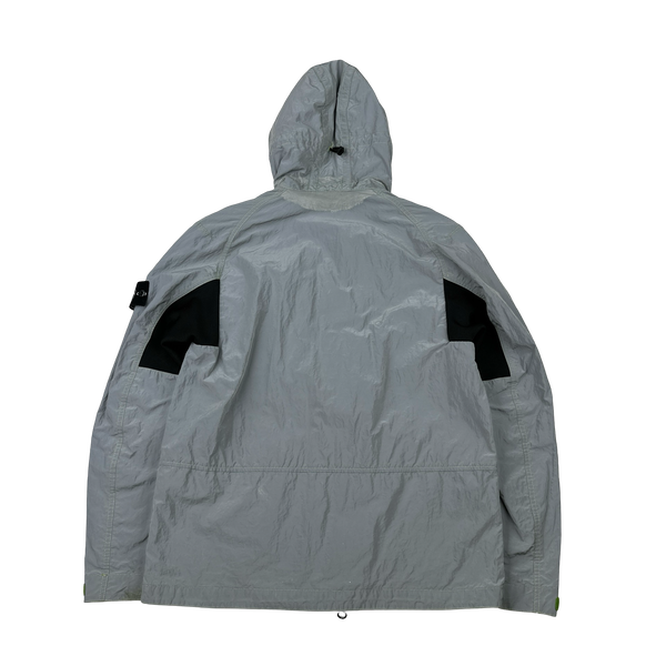Stone Island 2017 Green Garment Dyed Plated Reflective Mussola Jacket - Large