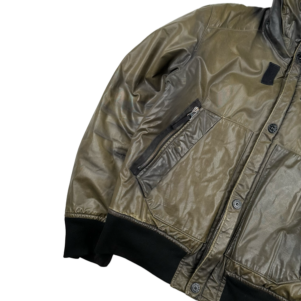 Stone Island 2011 Khaki Waxed ICE 2 Jacket - Large
