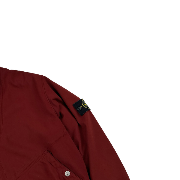 Stone Island 2012 Red Fleece Lined Soft Shell R Jacket - Medium