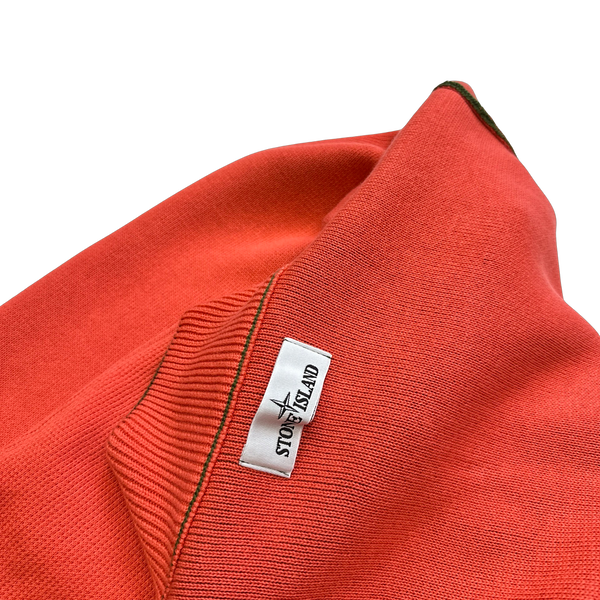 Stone Island 2022 Green/Coral Knit Reversible Cardigan - Medium