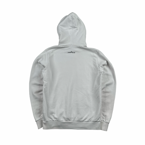 Stone Island 2017 White Spellout Pullover Cotton Hoodie - Medium