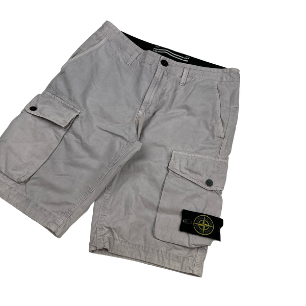 Stone Island 2020 Light Lilac Cotton Cargo Shorts - 29"