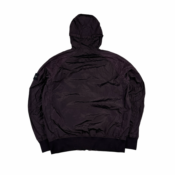 Stone Island 2018 Plum Purple Nylon Metal Watro Hooded Jacket - Large