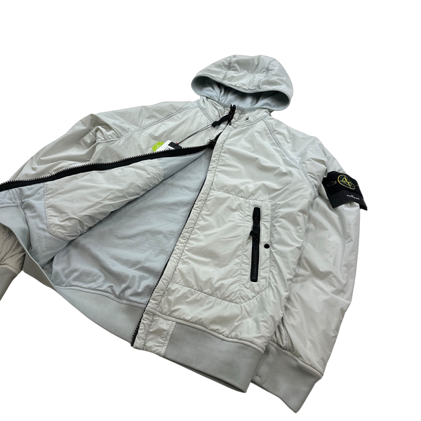 Stone Island 2022 Light Blue Comfort Tech Composite Reversible Polartec Jacket - Small