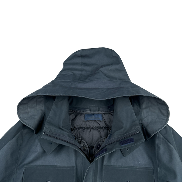 Stone Island 2017 Waterproof Down Lined Navy Ghost Tank Shield Jacket - Large