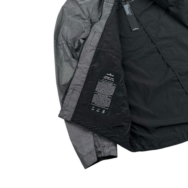 Stone Island 2016 Black Silver Pixel Reflective Hooded Jacket - Large