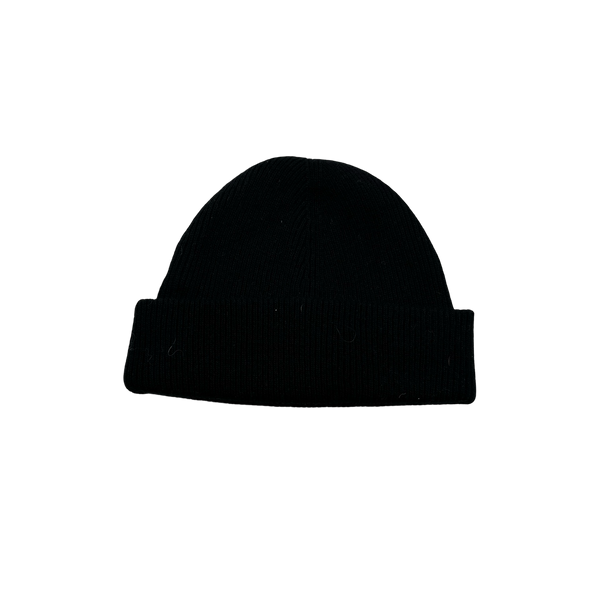 Ma Strum Black Wool Badge Beanie